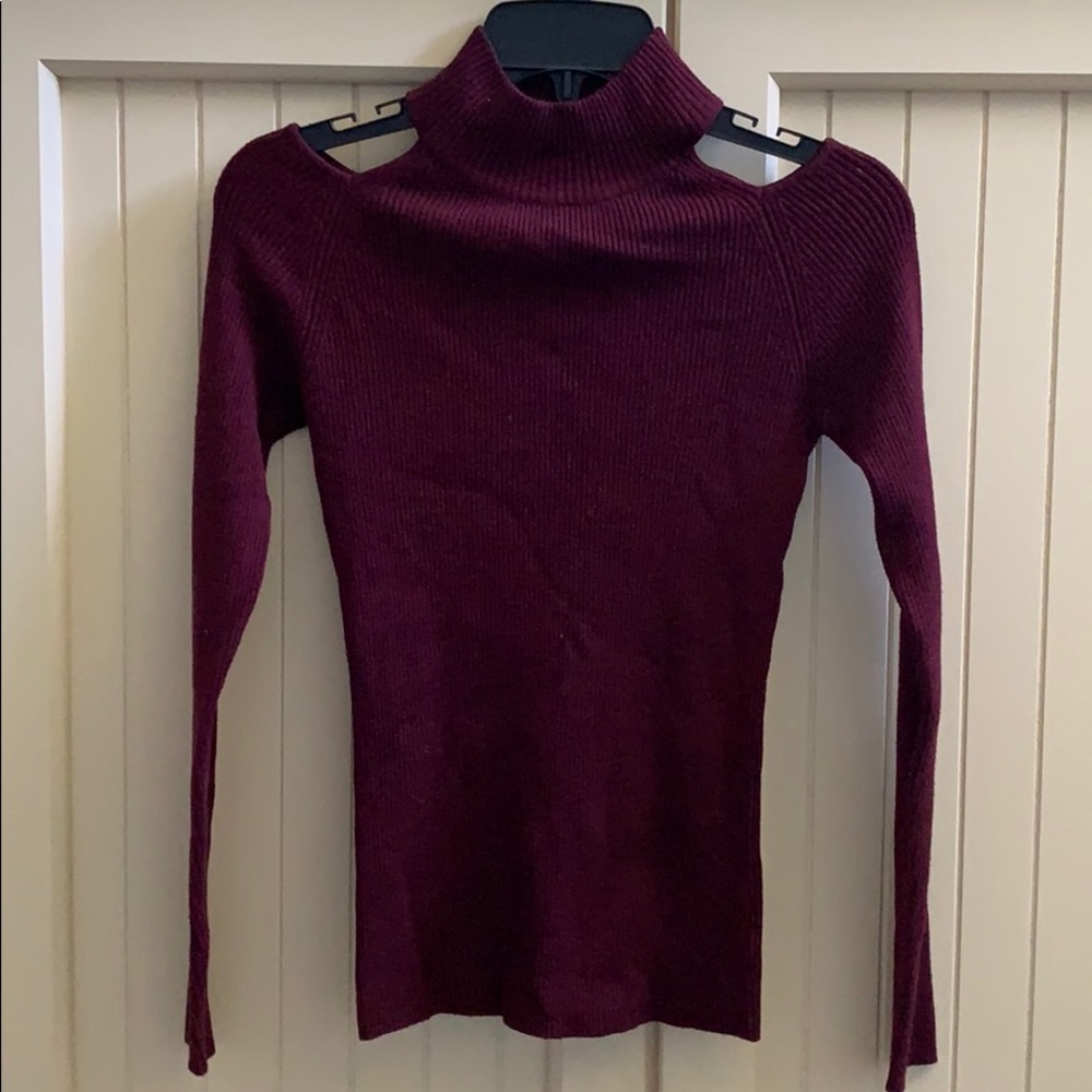 Burgundy turtleneck